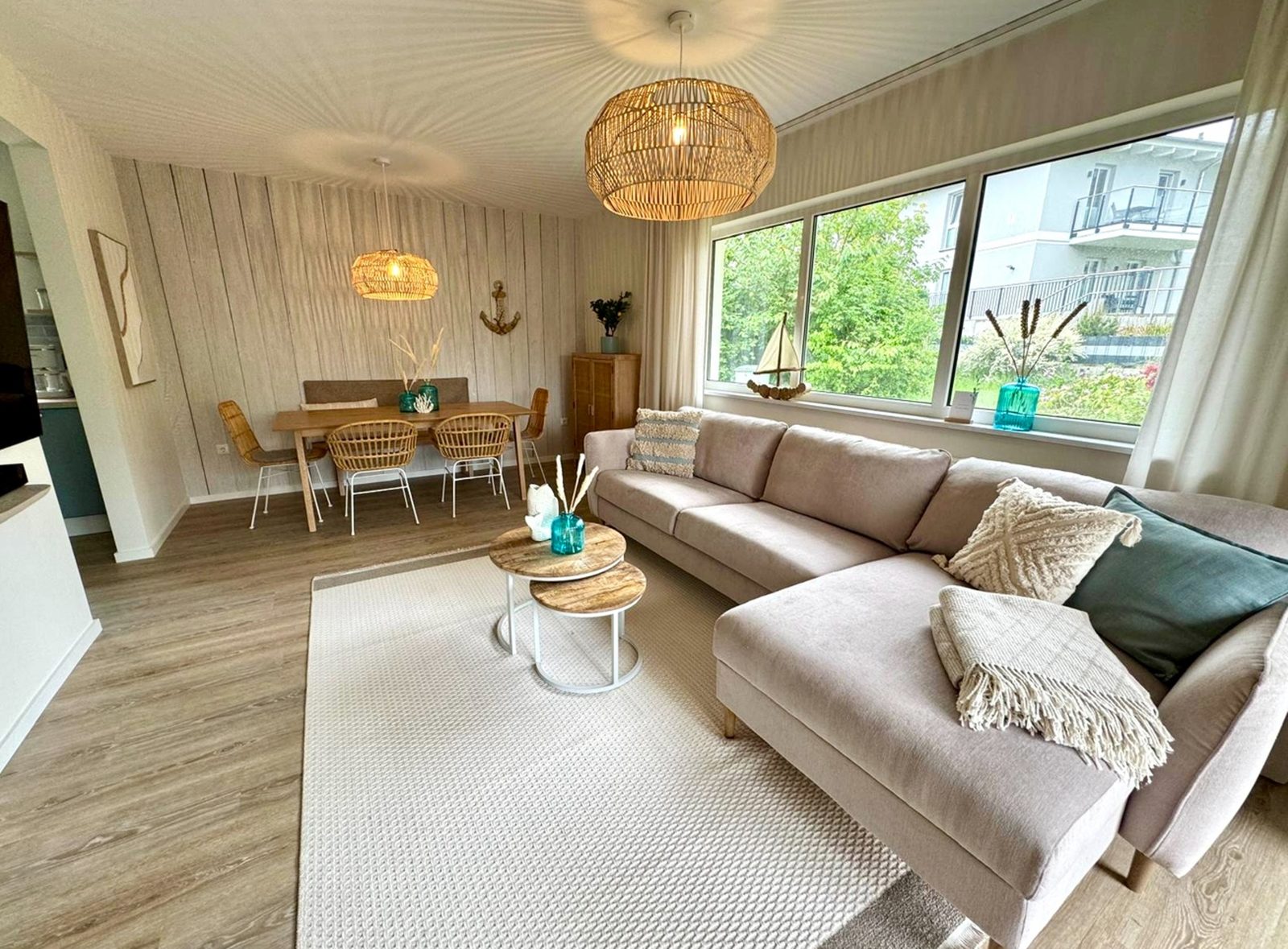 Blick auf das Ferienhaus